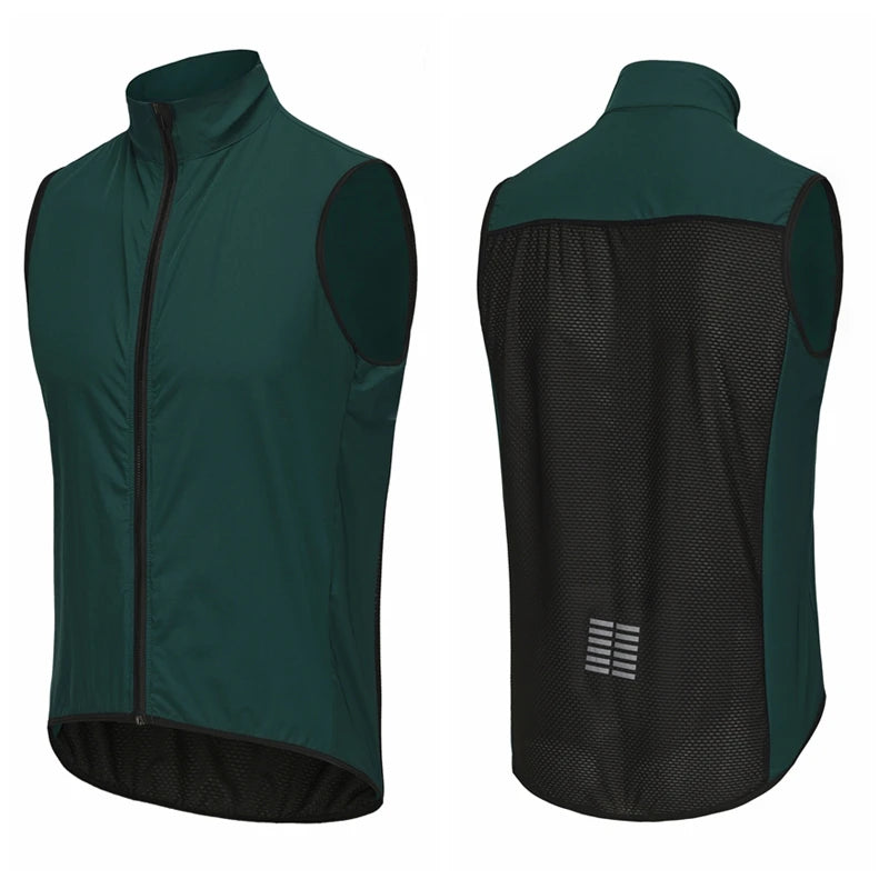 Gilet Cycliste Santini SMS Zero Wind Homme Vert Taille S - Sans Manches, Occasion