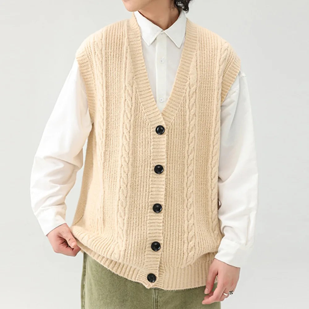 Gilet Sans Manches Homme En Lin Blanc Style Chinois - Taille S - Neuf Avec étiquettes