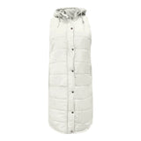 Long Gilet Rembourré Blanc