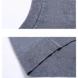 Gilet col V homme en maille gris
