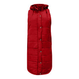 Manteau Matelassé Rouge Femme