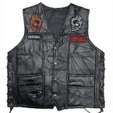 gilet sans manche cuir biker