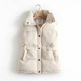 Parka Sans Manches Beige