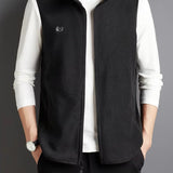 Gilet Polaire Sans Manches Noir Homme