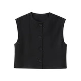 Petit Gilet Costume Noir Femme