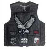 Gilet Sans Manches Cuir Biker