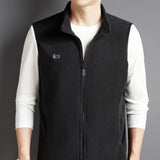 Gilet Polaire Sans Manches Noir Homme