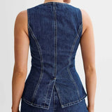 Veste Longue Jean Femme