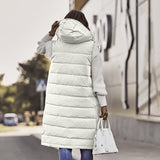 Long Gilet Rembourré Blanc