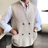 gilet beige boutons homme