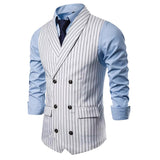 gilet blanc costume rayure