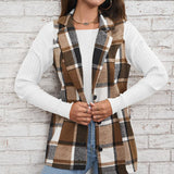 gilet carreaux femme