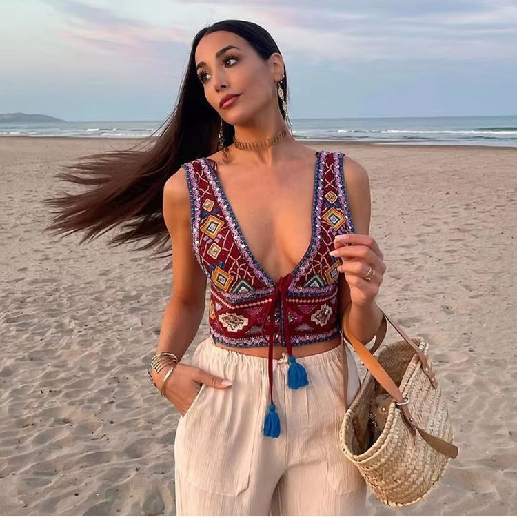 Gilets Sans Manches Brod?�s