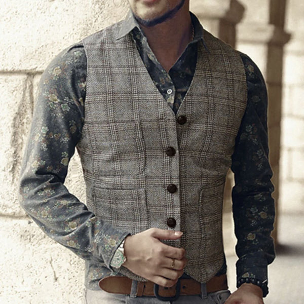 Gilet en tweed pour homme