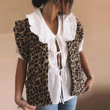 gilet matelassé leopard