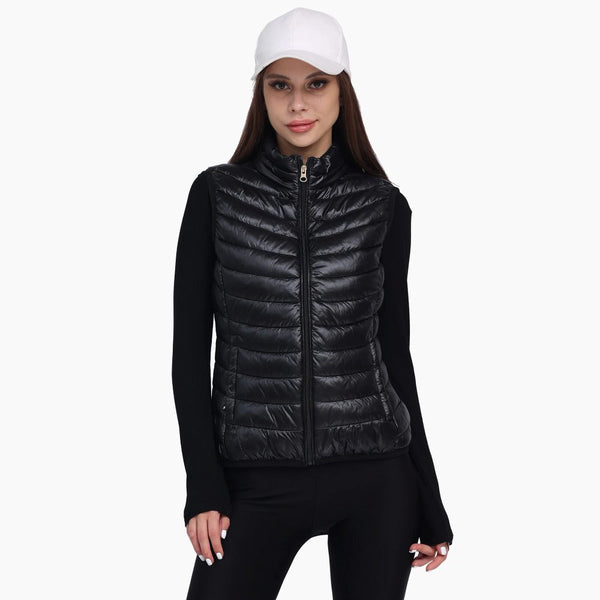 gilet matelassé noir femme