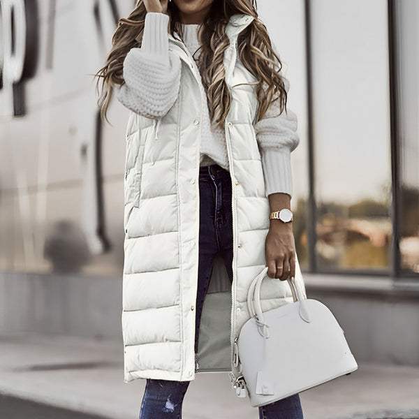 gilet rembourré blanc sans manche