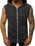 gilet sans manche gris foncé homme