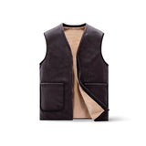 gilet polairesans manche gris homme