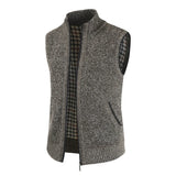 gilet sans manche maille café