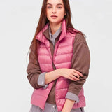 gilet sans manche matelassé rose