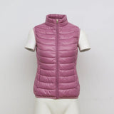 gilet sans manche matelassé rose