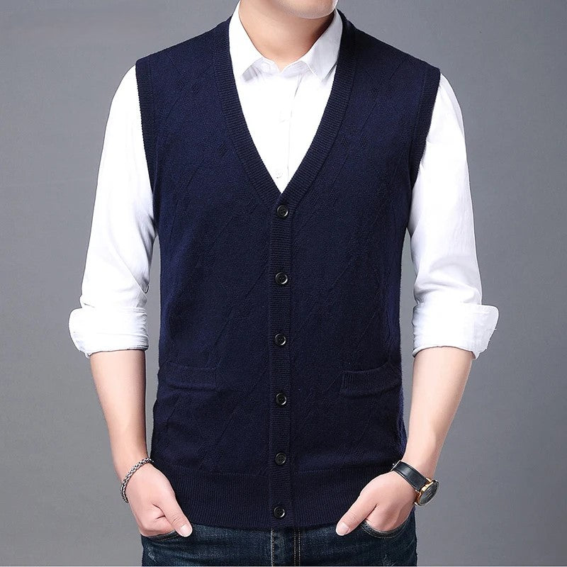 Aislor Gilet Homme Steampunk Gothique Élégant Bordure Dorée Et Chaîne - Sans Manches Costume Pour Spectacles, Fêtes, Mariages Et Réunions