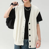 gilet tricot homme blanc col v