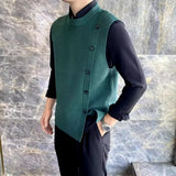 gilet vert asymétrique