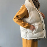 parka beige sans manches