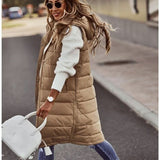 veste longue matelassé beige