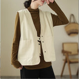 veste sans manches beige originale